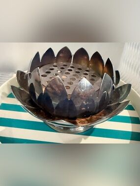 Vintage Reed & Barton Lotus Flower Silverplate Flower Frog Centerpiece 3002